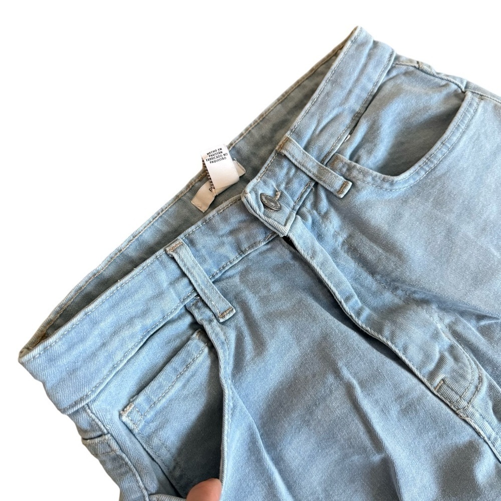 Forever 21 Skinny Jeans Light Wash Blue High Rise Raw Hem Women 27 - Picture 4 of 7
